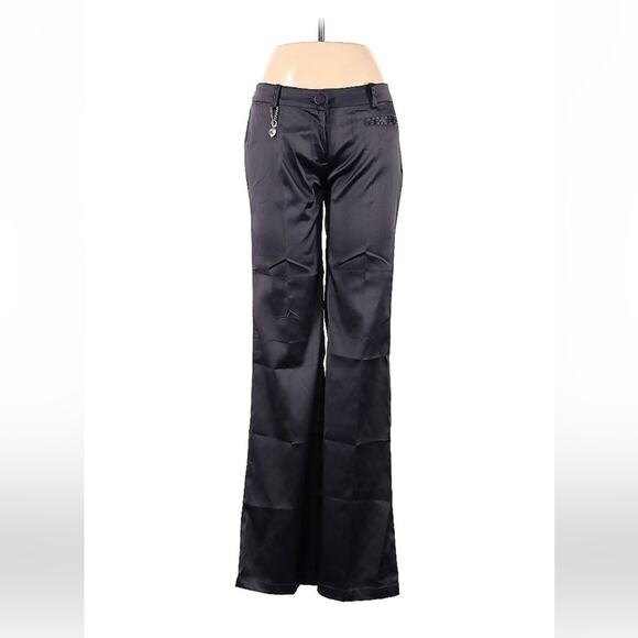 Modiva low rise flare leg silver cocktail party pants, size 7 NWT - Picture 1 of 12